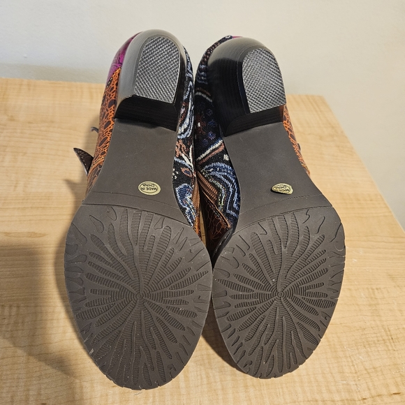 Unique Mixed Media Leather Boots - Picture 10 of 11